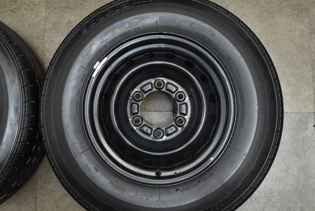  新車外し品 トヨタ 200 ハイエース 15 in 6 J 35 PCD 139 7 ブリヂストン エコピア RD 613 195 80 R LT レジアスエース 流用 可 15インチ タイヤ ホイールセット