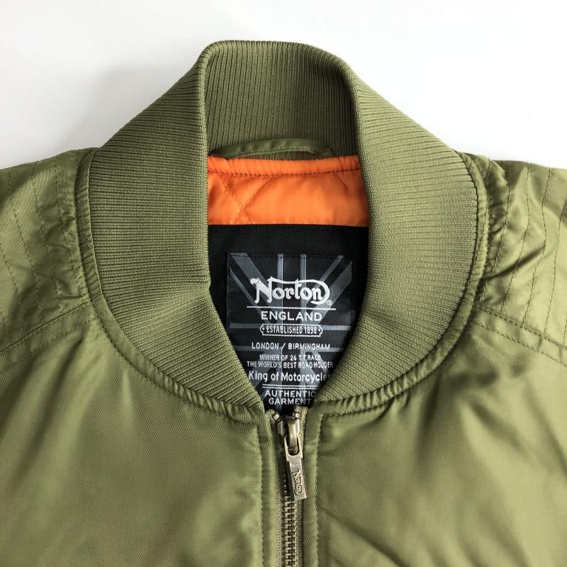 中古】Norton MA-1 フライトジャケット XL カーキ ノートン[10] - メルカリ