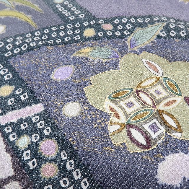 正絹 仕付け糸付き