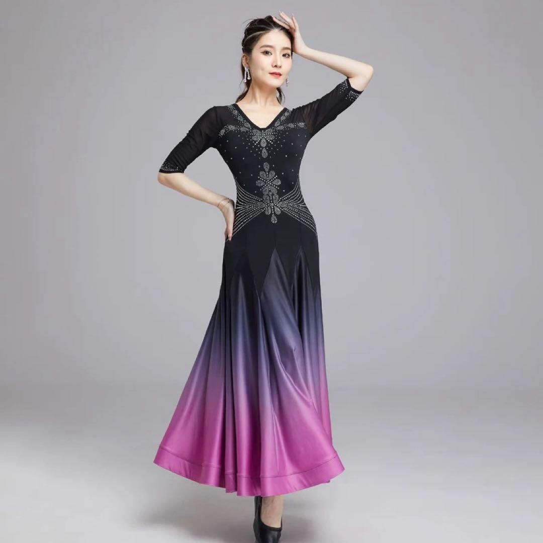 華やかグラデーションの 練習着ダンスパーティーにも