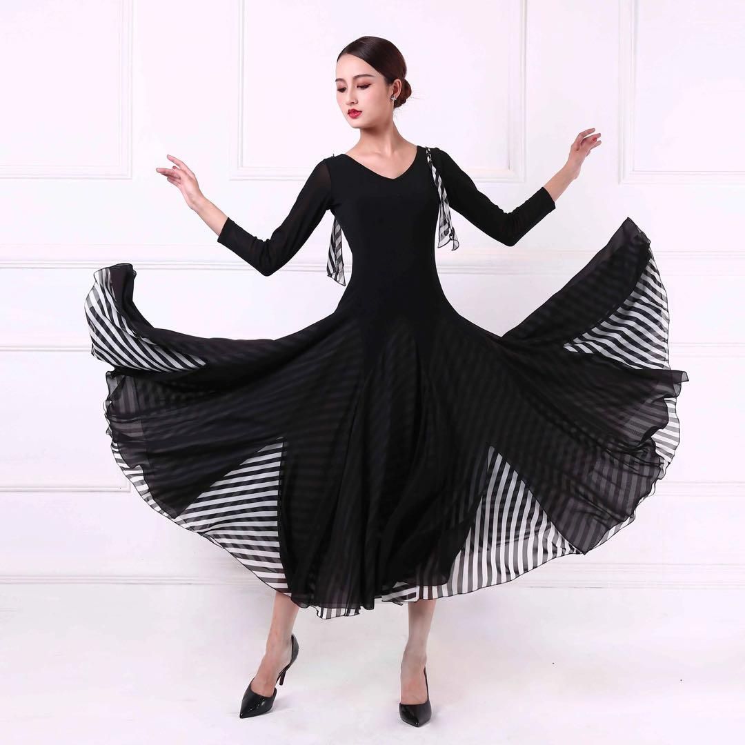 向け練習着 ボーダー柄ワンピースダンスパーティーにも