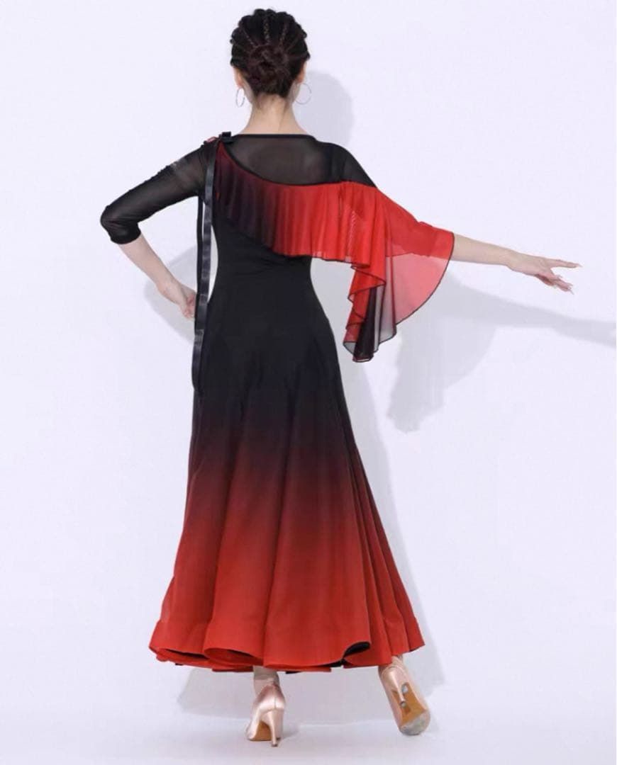 社交ダンス練習着 向けワンピースダンスパーティーにも