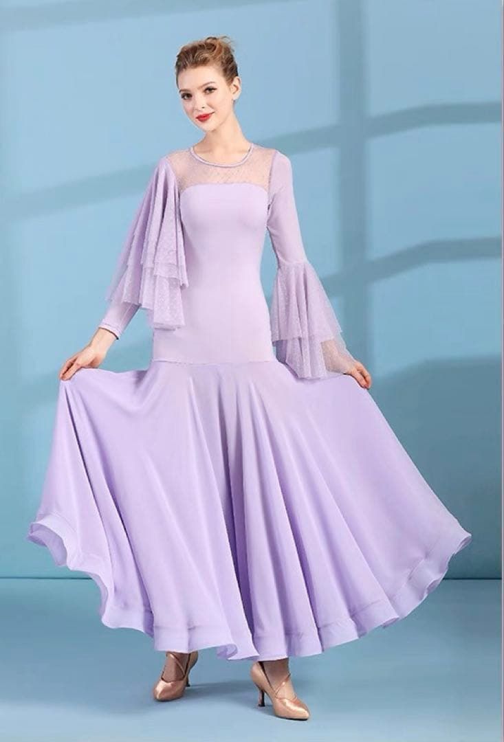 向き エレガントな社交ダンス練習着ダンスパーティーにも