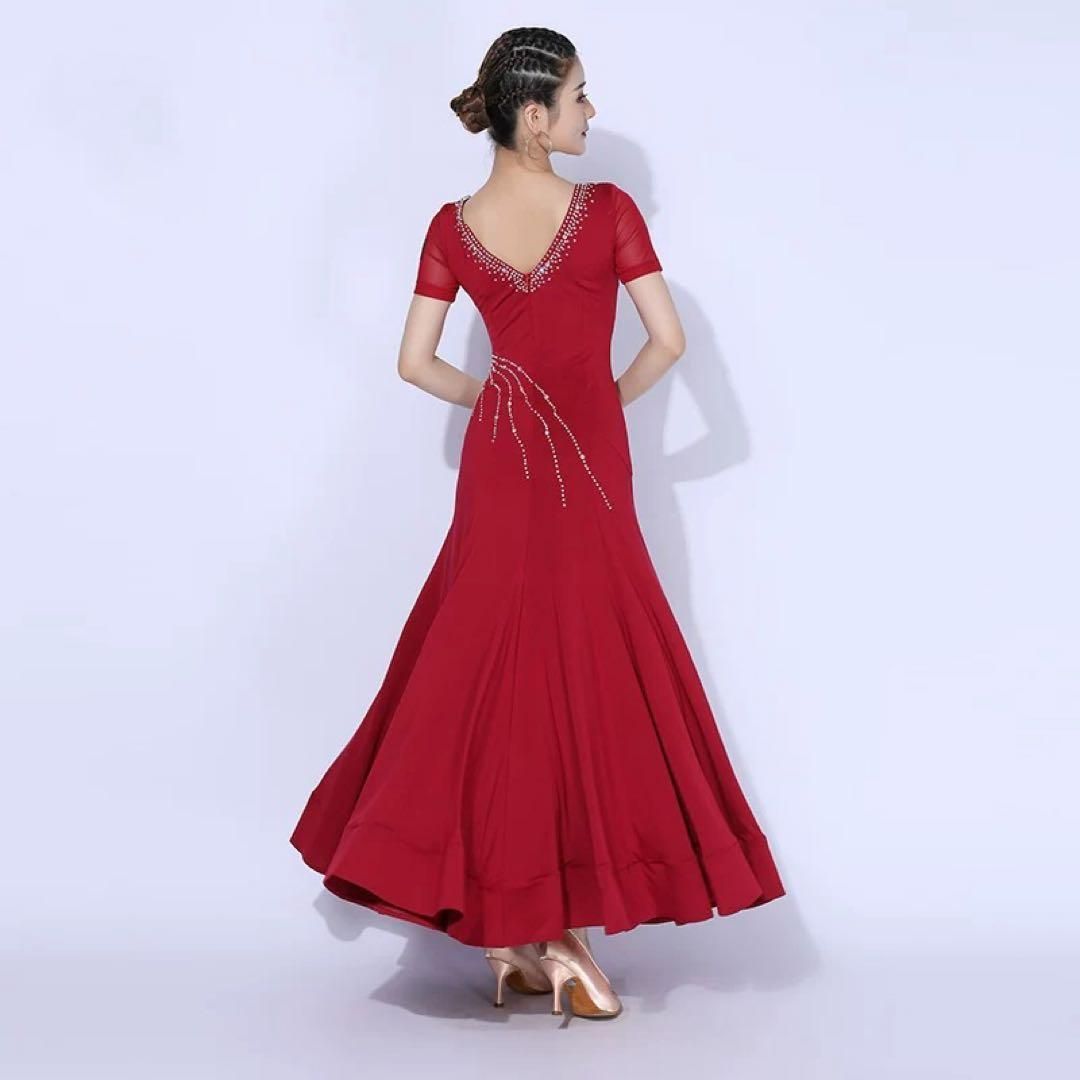 大人気❤️スタンダード練習着✨華やかなデザインでダンスパーティーにも！ 社交ダンス練習着 スタンダードの練習にオススメ！ダンスパーティーに