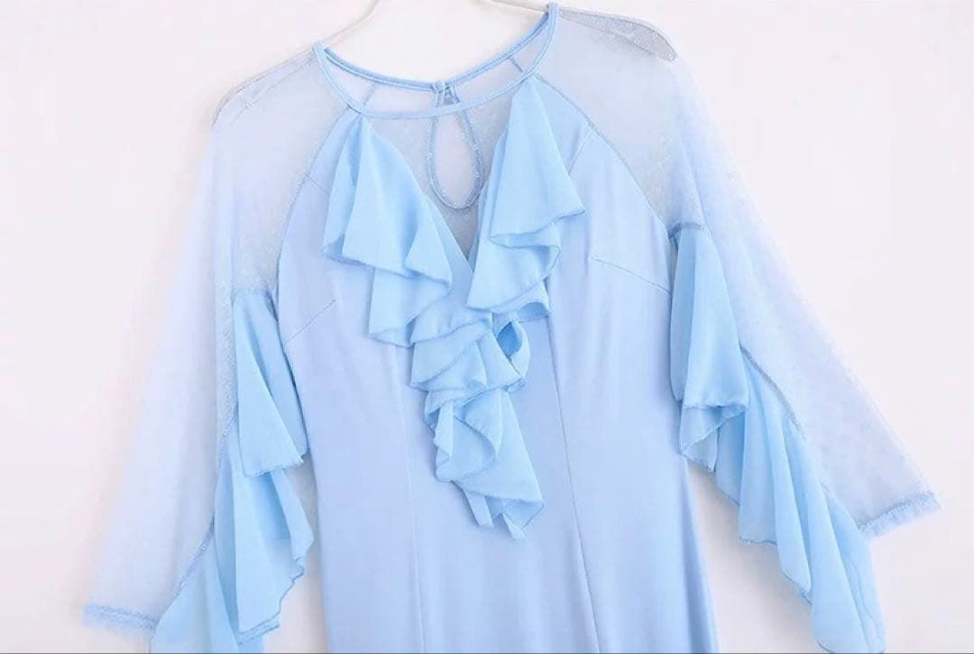 ストーン付き社交ダンス練習用ワンピース✨ダンスパーティーにもオススメ！ スタンダードダンス向け練習着ワンピース✨ ダンスパーティーにも