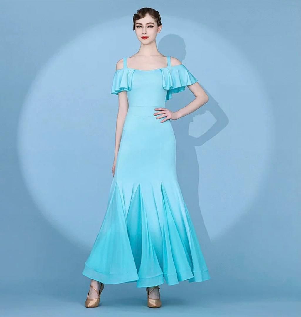 スタンダードダンス向け練習着ワンピース ダンスパーティーにも