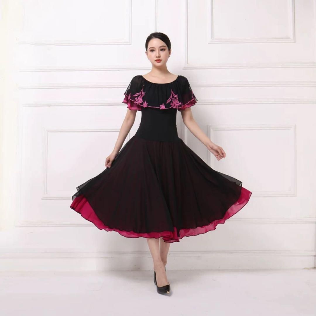 発表会衣装 スタンダード向きワンピース練習着ダンスパーティにも最適