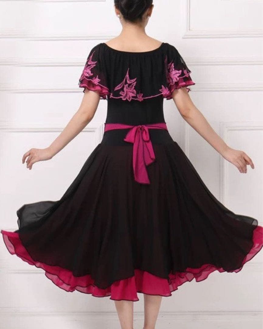 発表会衣装 スタンダード向きワンピース練習着ダンスパーティにも最適