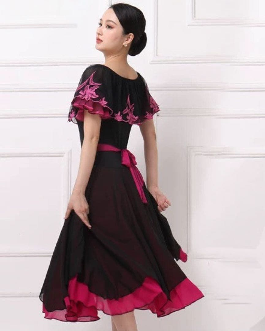 発表会衣装 スタンダード向きワンピース練習着ダンスパーティにも最適