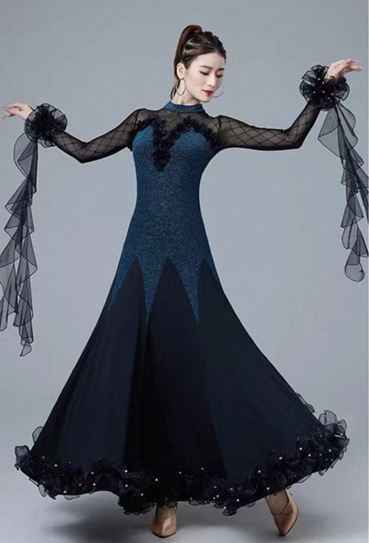  ドレス競技会 発表会 練習着 胸パット付 ドレス ダンス衣装 社交ダンス