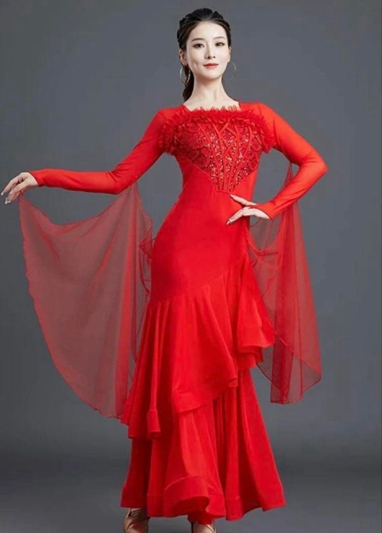 練習着にも最適✨スタンダードドレス 発表会やダンスパーティにも！ 練習着にも最適 スタンダードドレス 発表会やダンスパーティにも