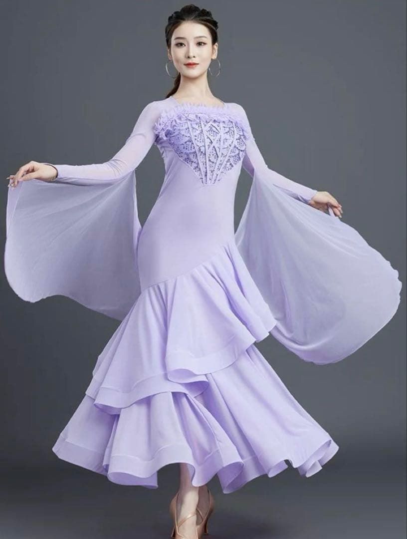 練習着にも最適✨スタンダードドレス 発表会やダンスパーティにも！ 練習着にも最適 スタンダードドレス 発表会やダンスパーティにも