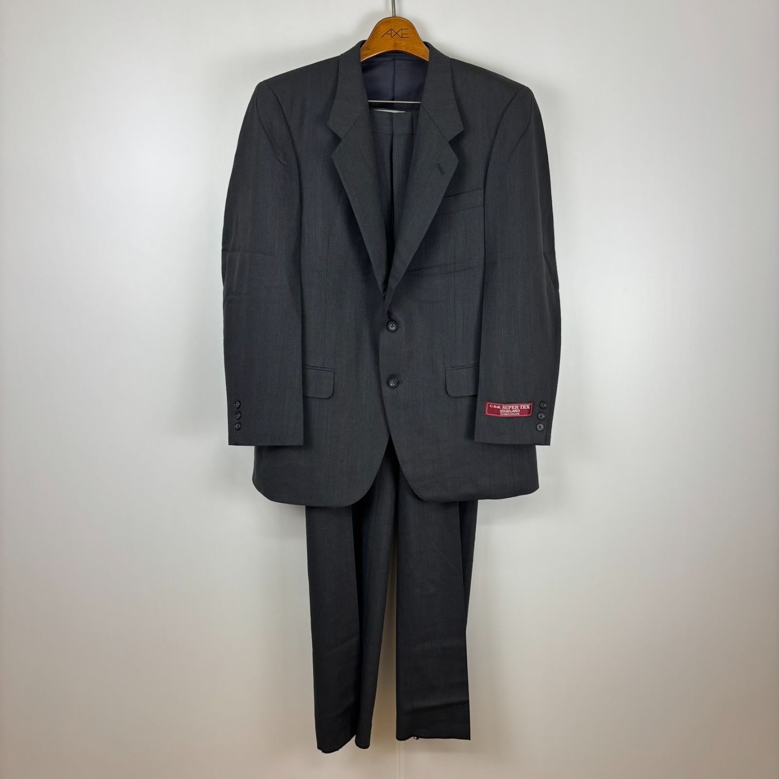 FINE CLOTHES セットアップ スーツ チャコールグレー AB 古着 ヴィンテージ レトロ 90 s oc 001 040