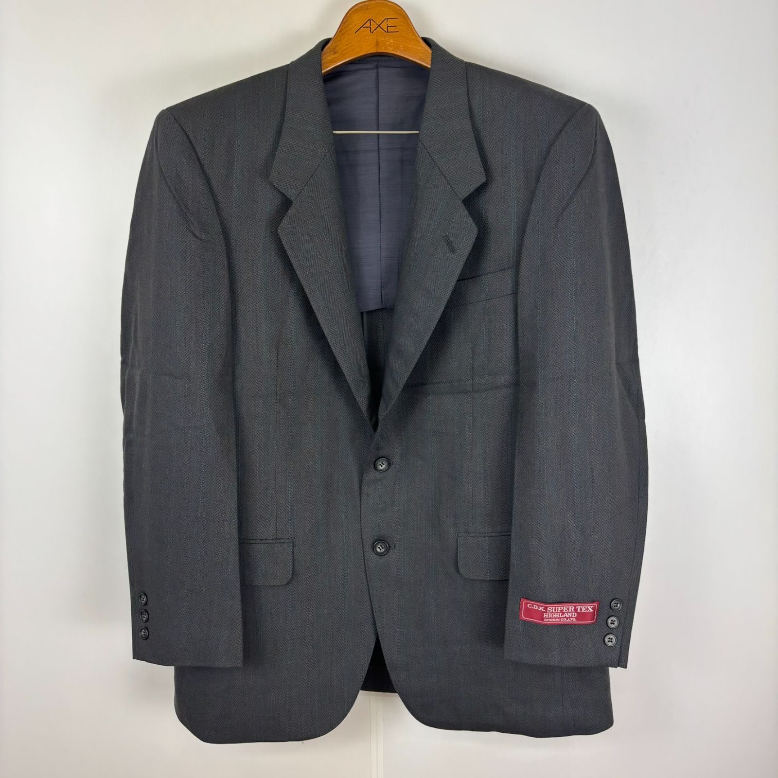 FINE CLOTHES セットアップ スーツ チャコールグレー AB7サイズ 古着 ヴィンテージ レトロ 90s oc-001-040