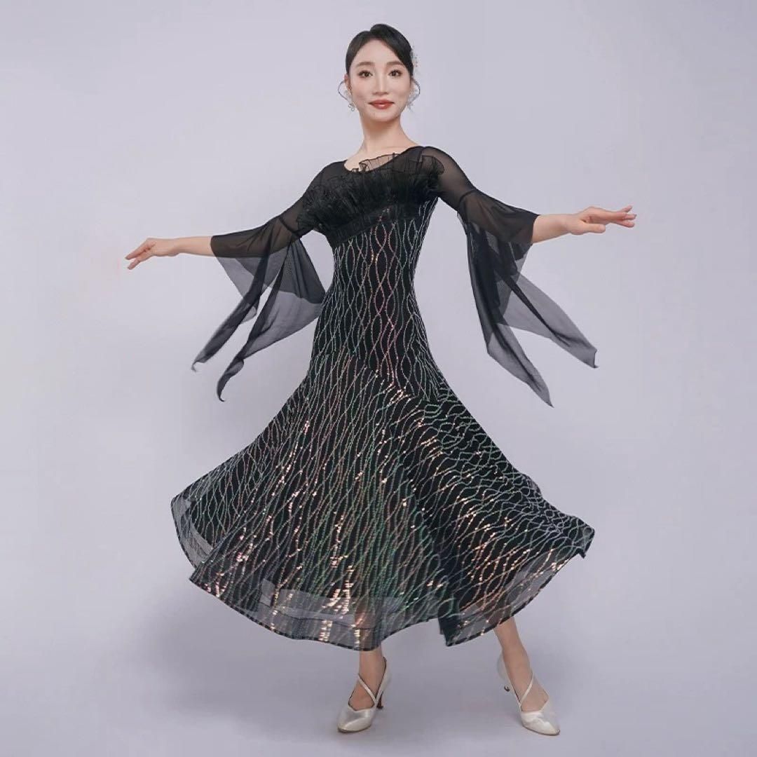 キラキラスパンコールワンピース ダンスパーティーや練習着にも最適