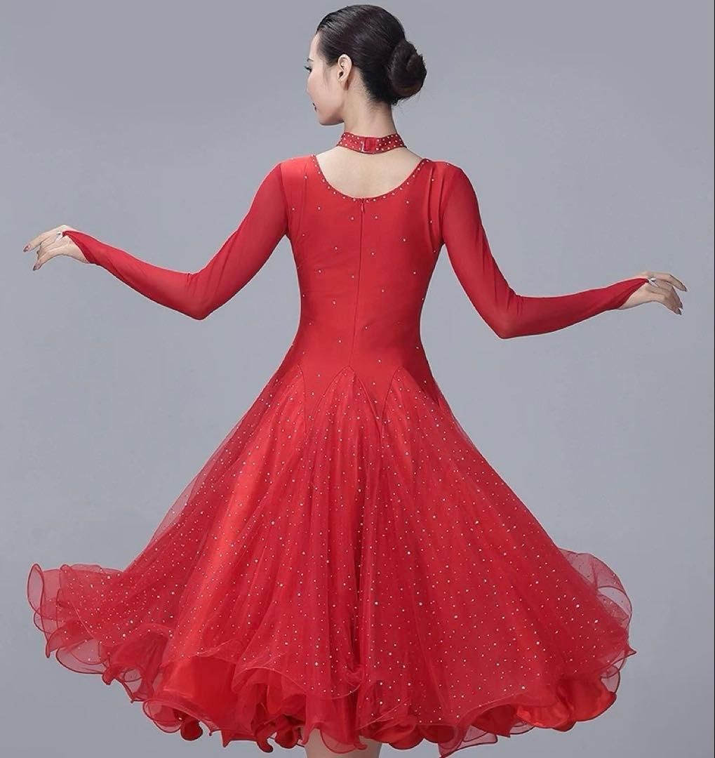 ストーン付スタンダードドレス 発表会 ダンスパーティーや競技会など