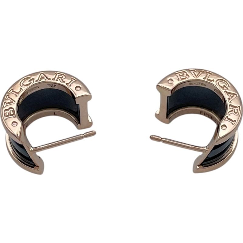 ブルガリ BVLGARI ビーゼロワンピアス ピンクゴールド Au 750 ブラックセラミック ジュエリー