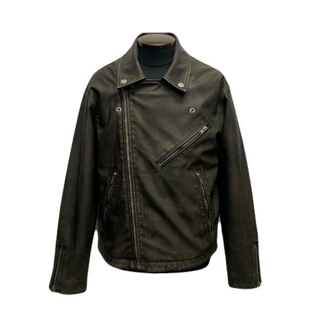 Abercrombie - Fitch Synthetic leather Double Jacket アバークロンビー アンド フィッチ シンセティックレザー ダブル ライダース モトジャケット アバクロ A-F アメカジ 合皮レザー 1707