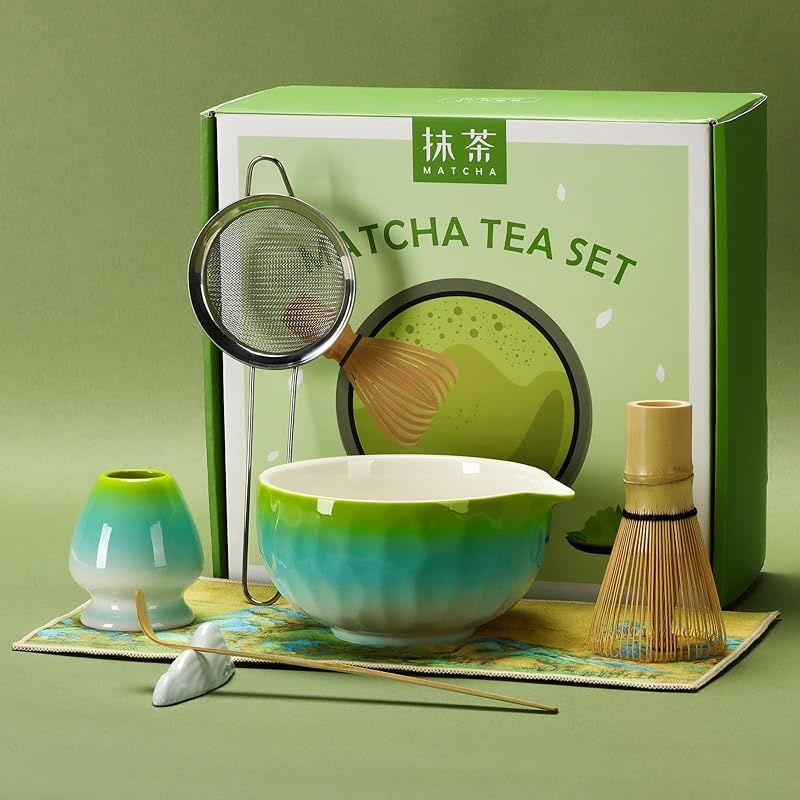 新品】 DiDiBirDi 抹茶セット、茶道7点セット、抹茶碗、抹茶泡立て器