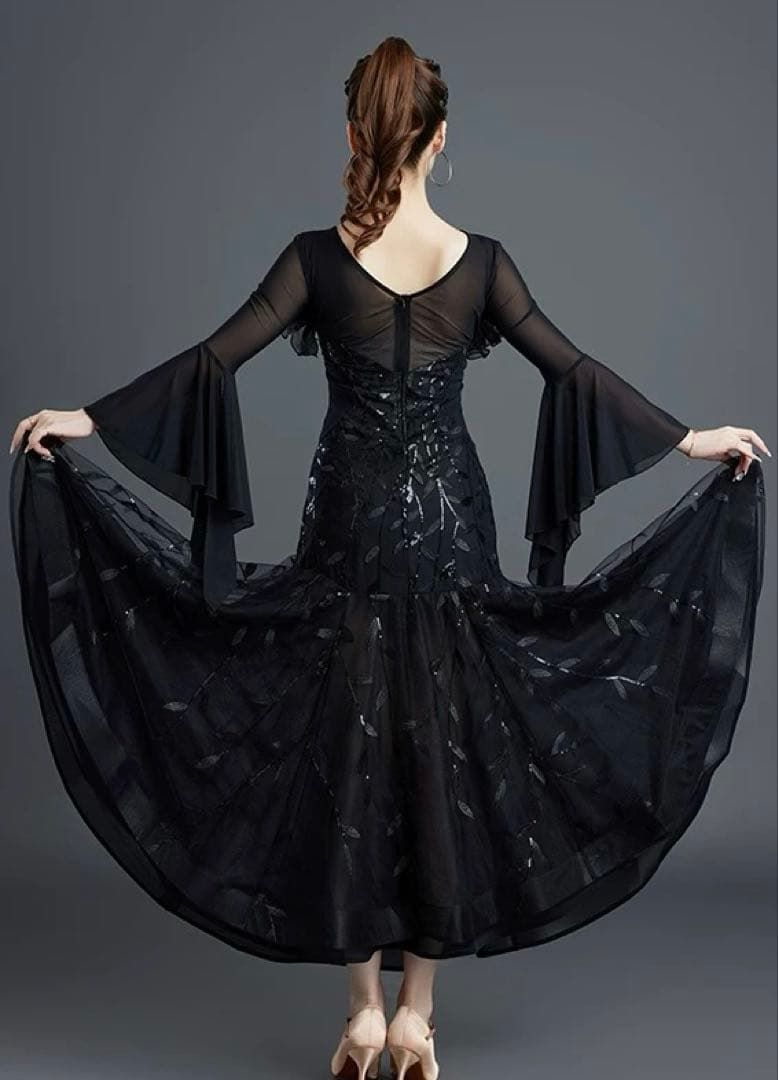 スタンダードドレス★競技会、デモ、発表会、ダンスパーティに！華やかデザイン スタンダードドレス☆競技会、デモ、発表会、ダンスパーティに！華やか