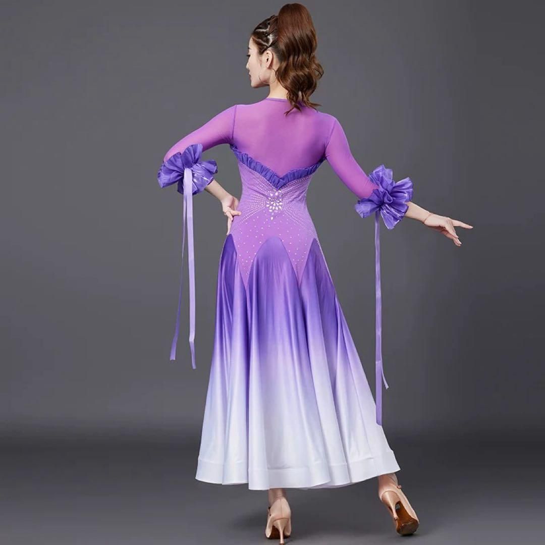 スタンダードダンス向け練習着ワンピース✨ ダンスパーティーにもぴったり！ ダンスパーティーにオススメ！スタンダード向きワンピース ✨練習着にも！