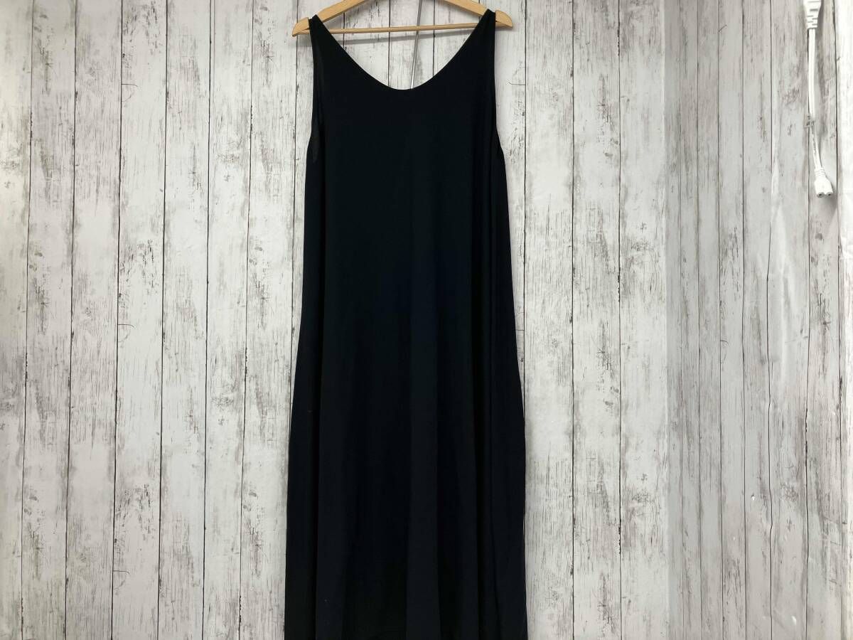 Jurgen Lehl ヨーガンレール サマーウールAラインロングワンピース ネイビー Mサイズ