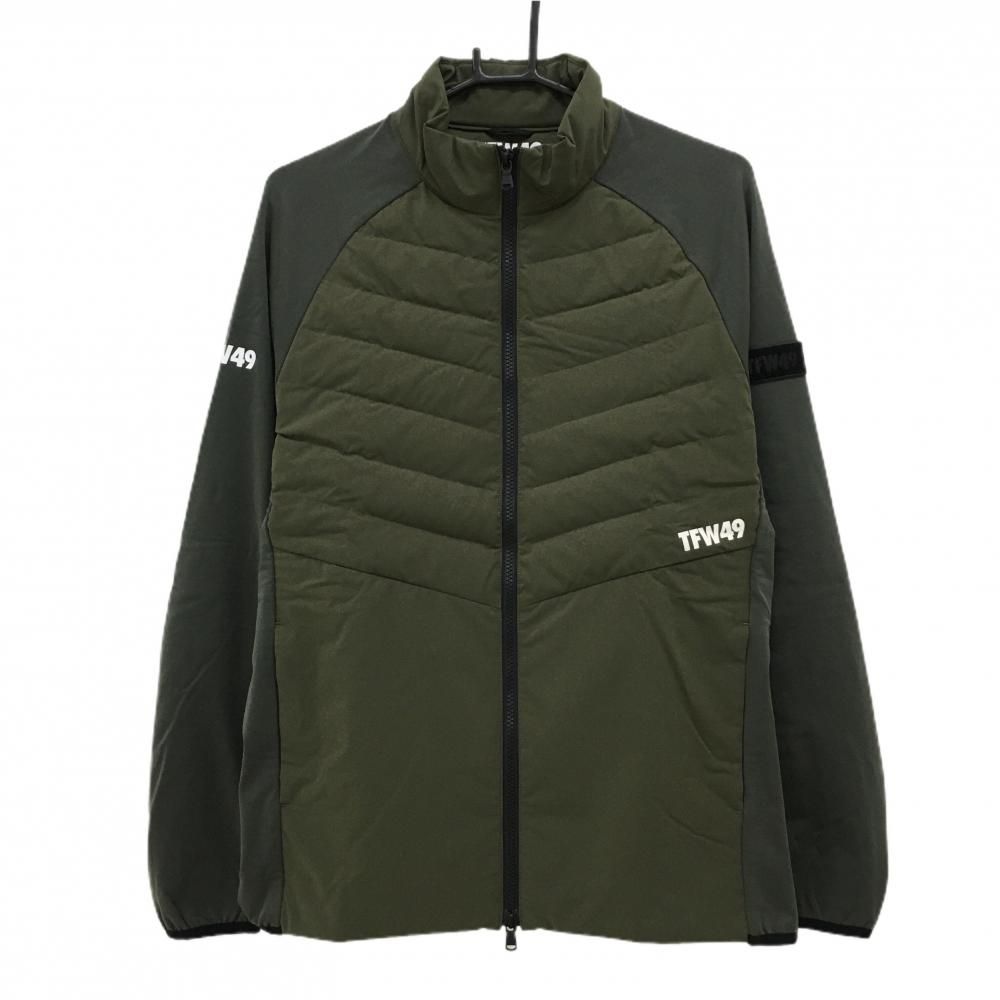 超 ティーエフダブリュー 異素材ダウンジャケット カーキ 身頃ダウン メンズ XL ゴルフウェア TFW49