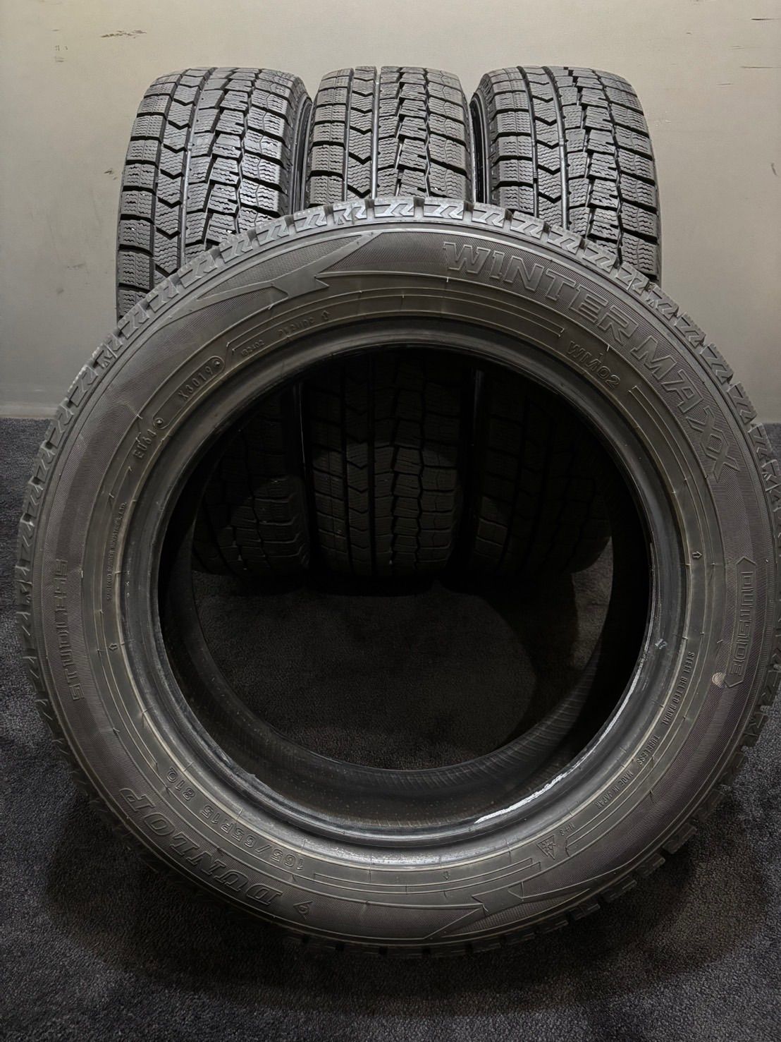  165 65 R 15 DUNLOP WINTER MAXX WM 02 19年製 スタッドレス 4本 ダンロップ ウィンターマックス タフト ソリオ デリカD 2 南1 K 573 15インチ スタッドレス