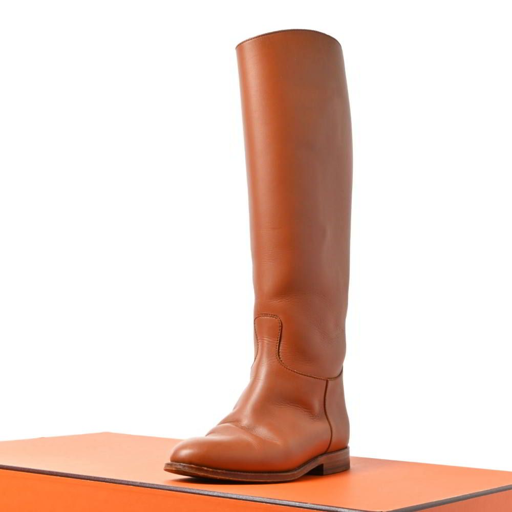 HERMES カーフレザー ロング ブーツ