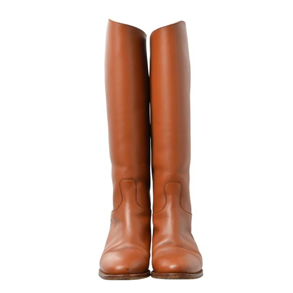 HERMES カーフレザー ロング ブーツ