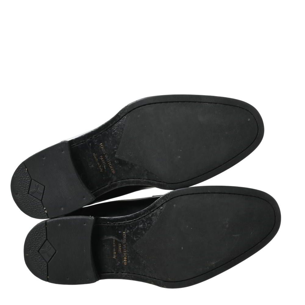 LOUIS VUITTON ウォールストリートライン 切替 レザー レースアップ