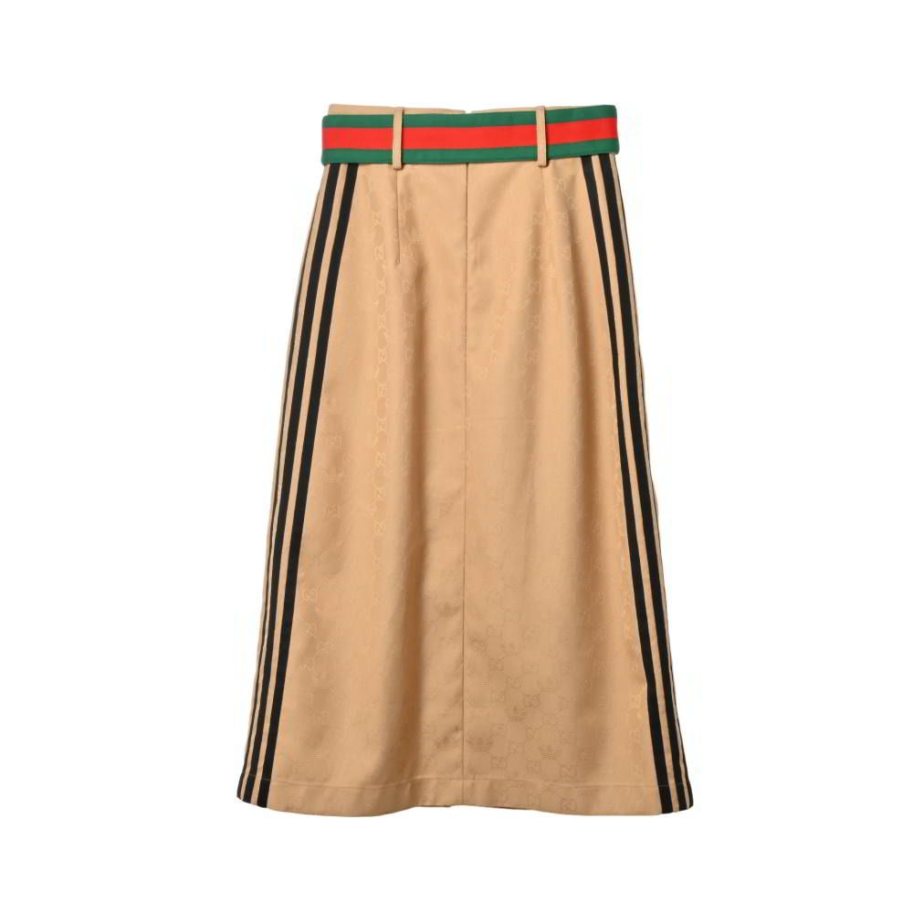 GUCCI adidas ベルト付き GGジャガード スカート