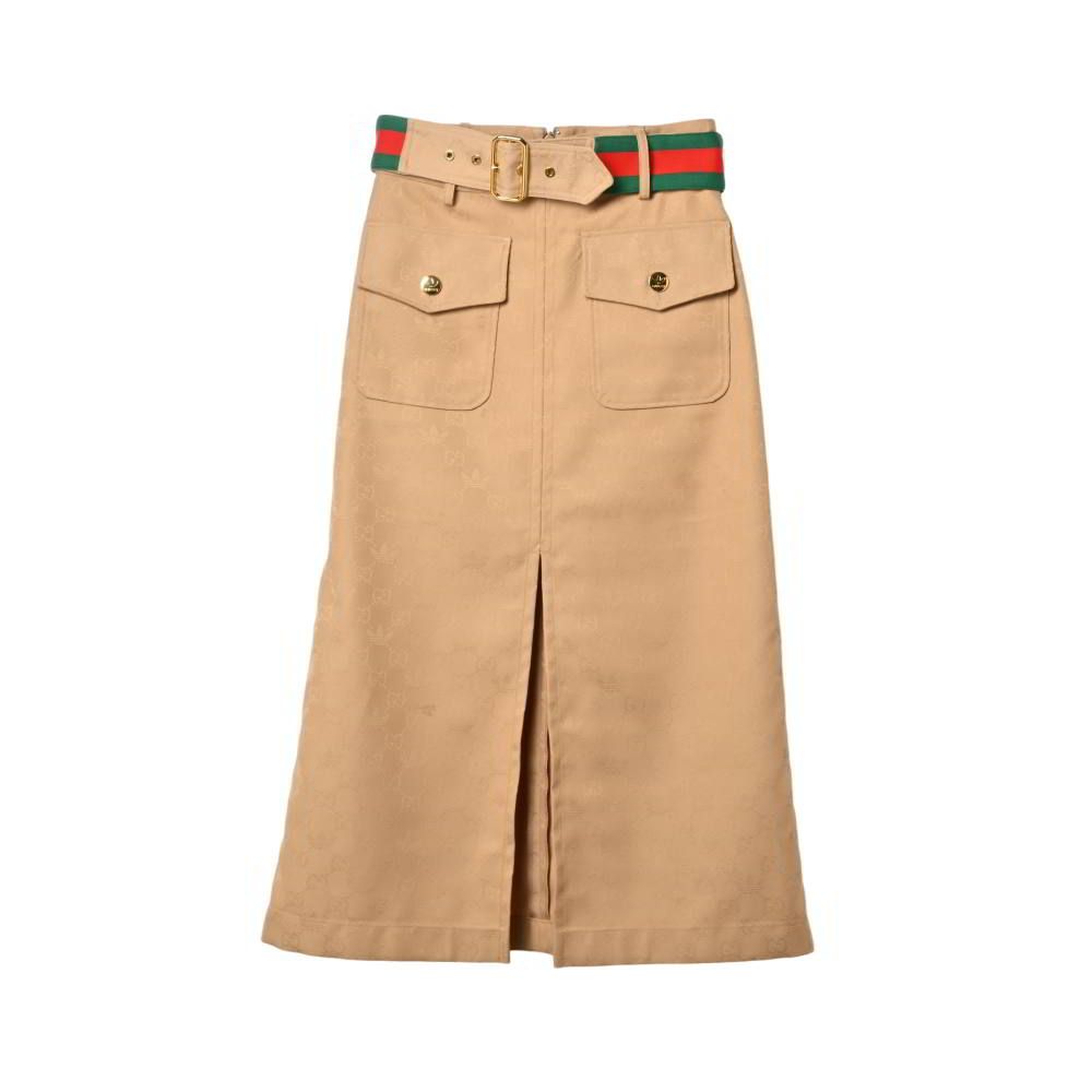 GUCCI adidas ベルト付き GGジャガード スカート