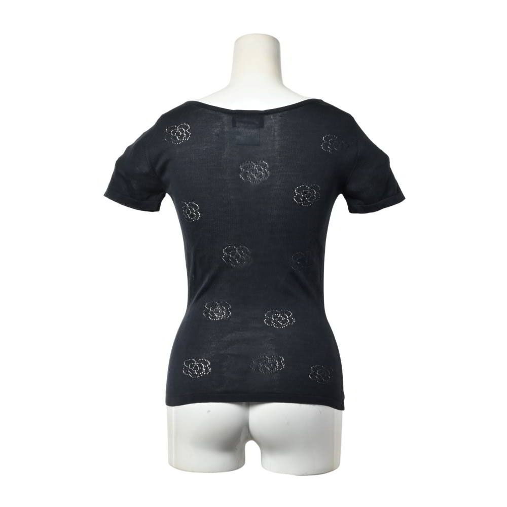 CHANEL カメリア刺繍 シルク ニット カットソー 00S P11276V00493