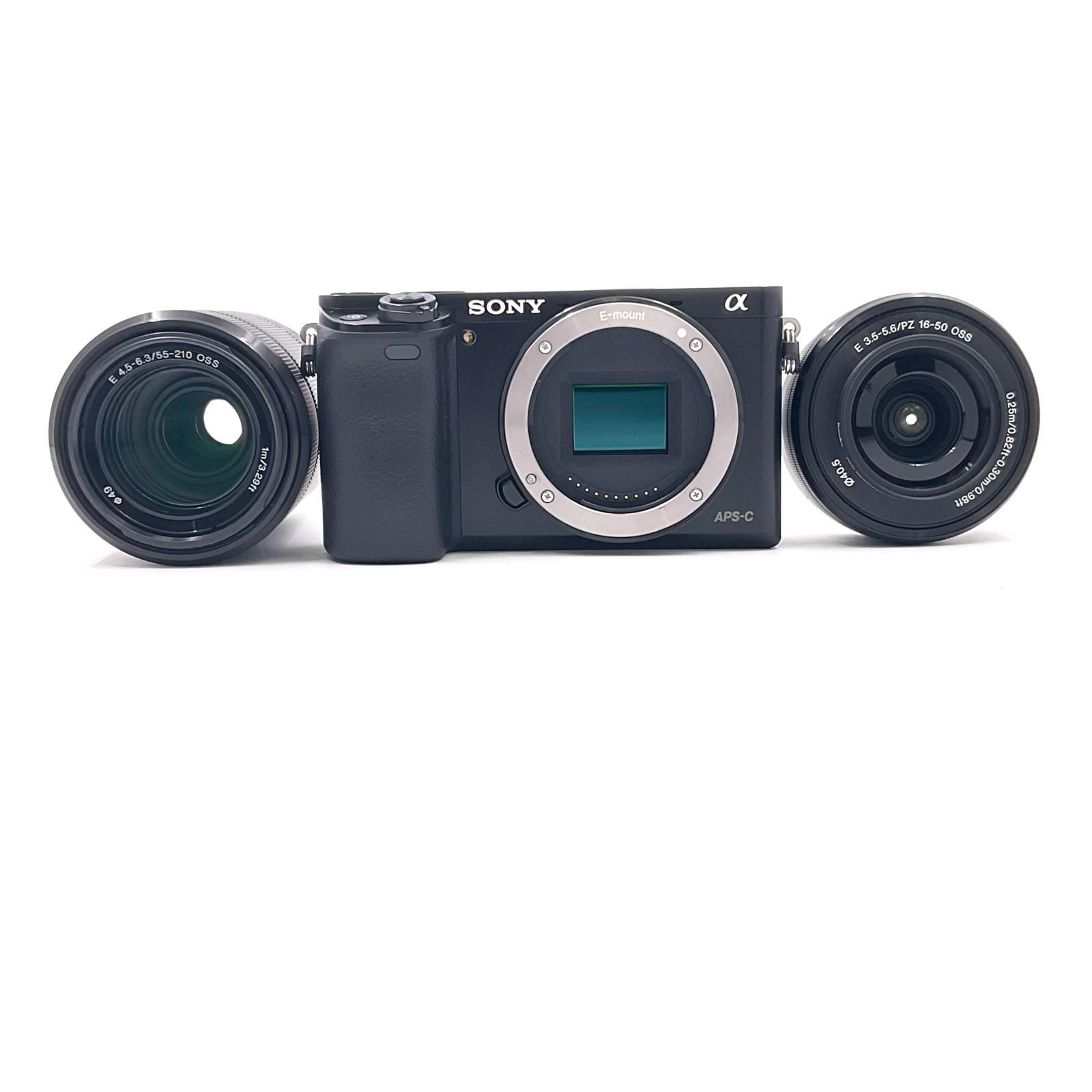 全額返金保証 最速発送 Sony デジタル一眼 α6000 ILCE-6000Y ダブルズームレンズキット ブラック 動作 済