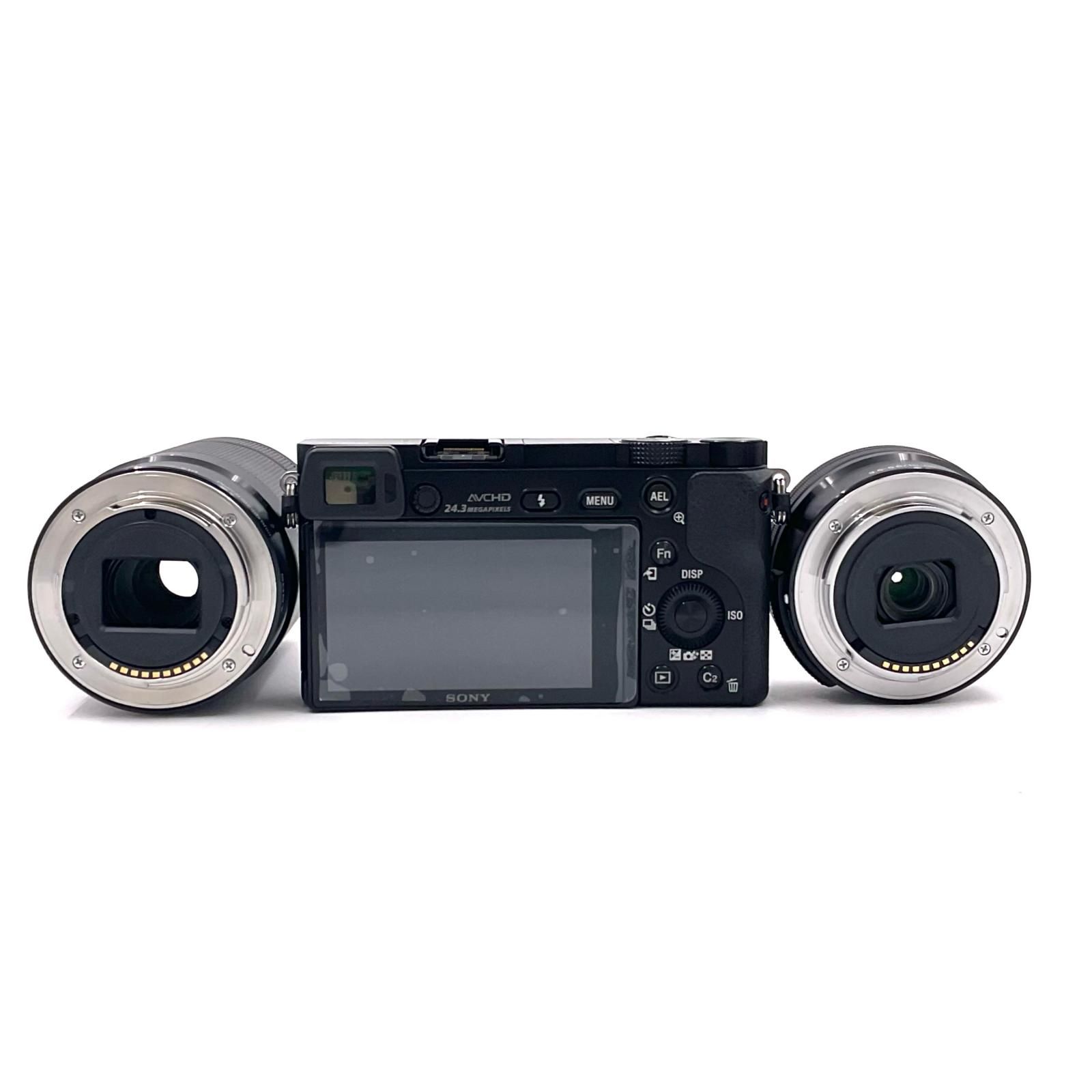 全額返金保証 最速発送 Sony デジタル一眼 α6000 ILCE-6000Y ダブルズームレンズキット ブラック 動作 済