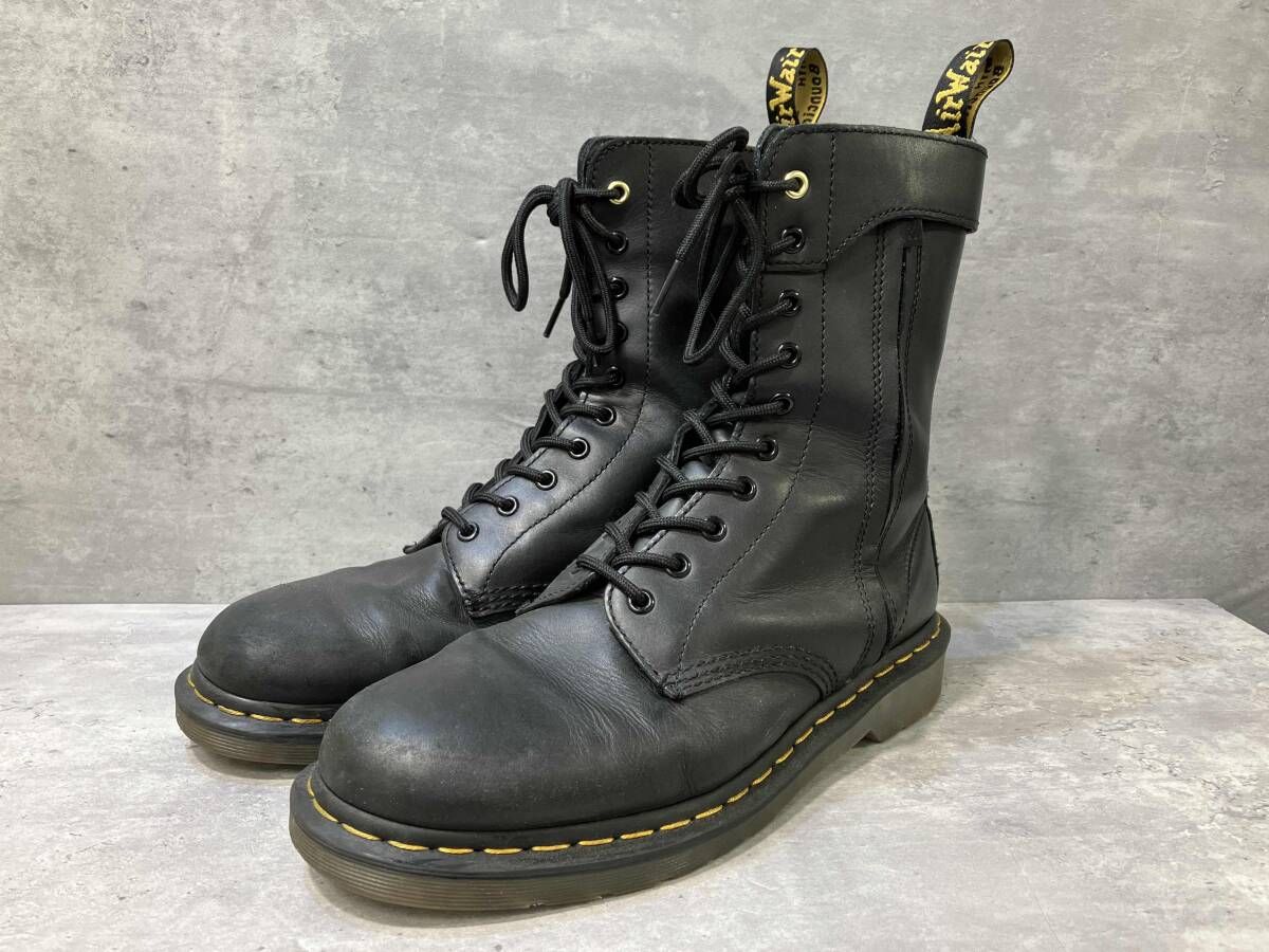 YOHJI YAMAMOTO POUR HOMME × Dr.Martens 1490 HIDDEN ZIP YY その他ブーツ 43 ブラック HG-E05-767 箱有 ヨウジヤマモトプールオム
