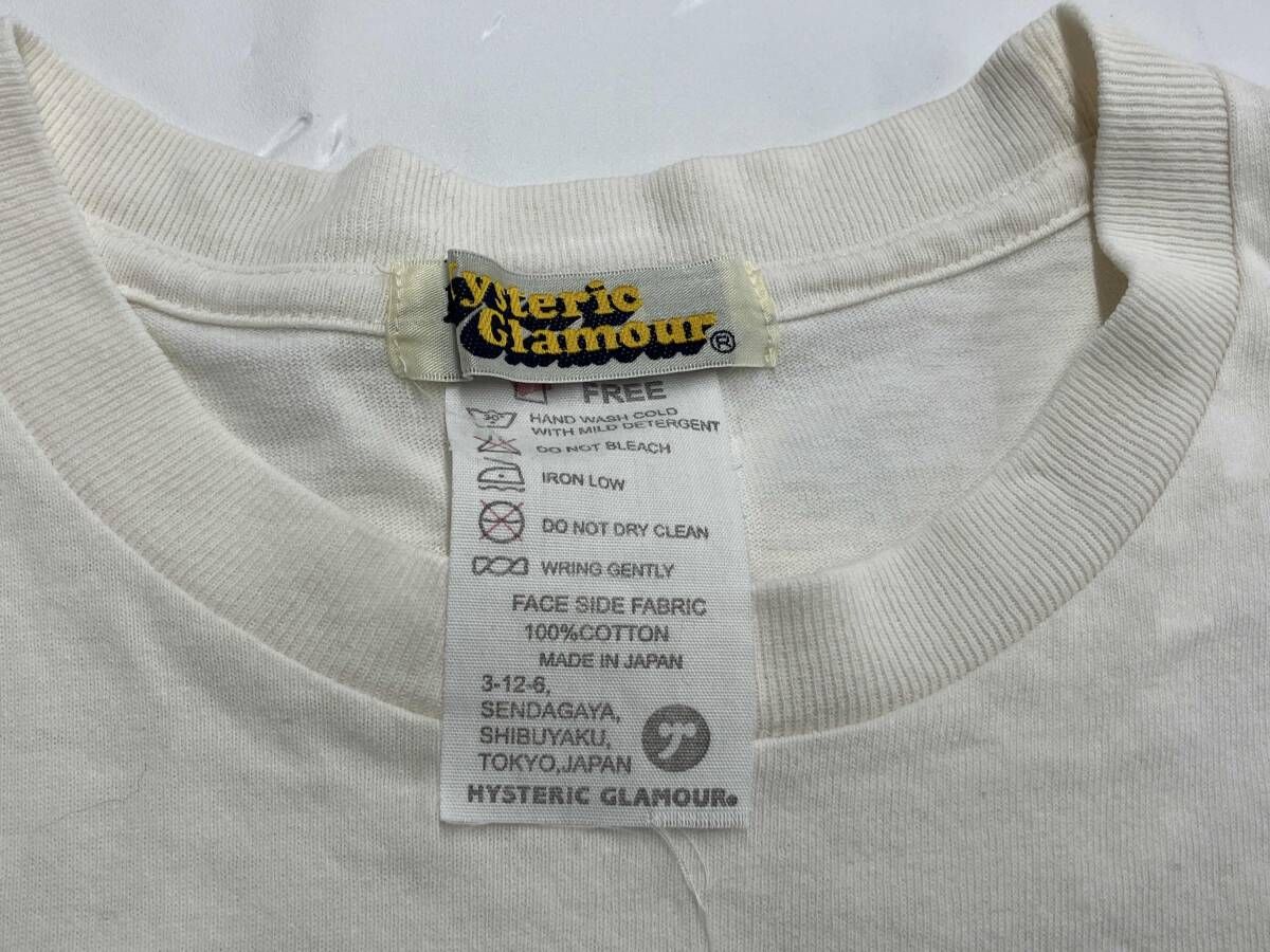 HYSTERIC GLAMOUR 半袖Tシャツ ヒステリックグラマー 90s クルーネック 猫 プリントTシャツ 初期タグ GINKGOPHARMACY_COM