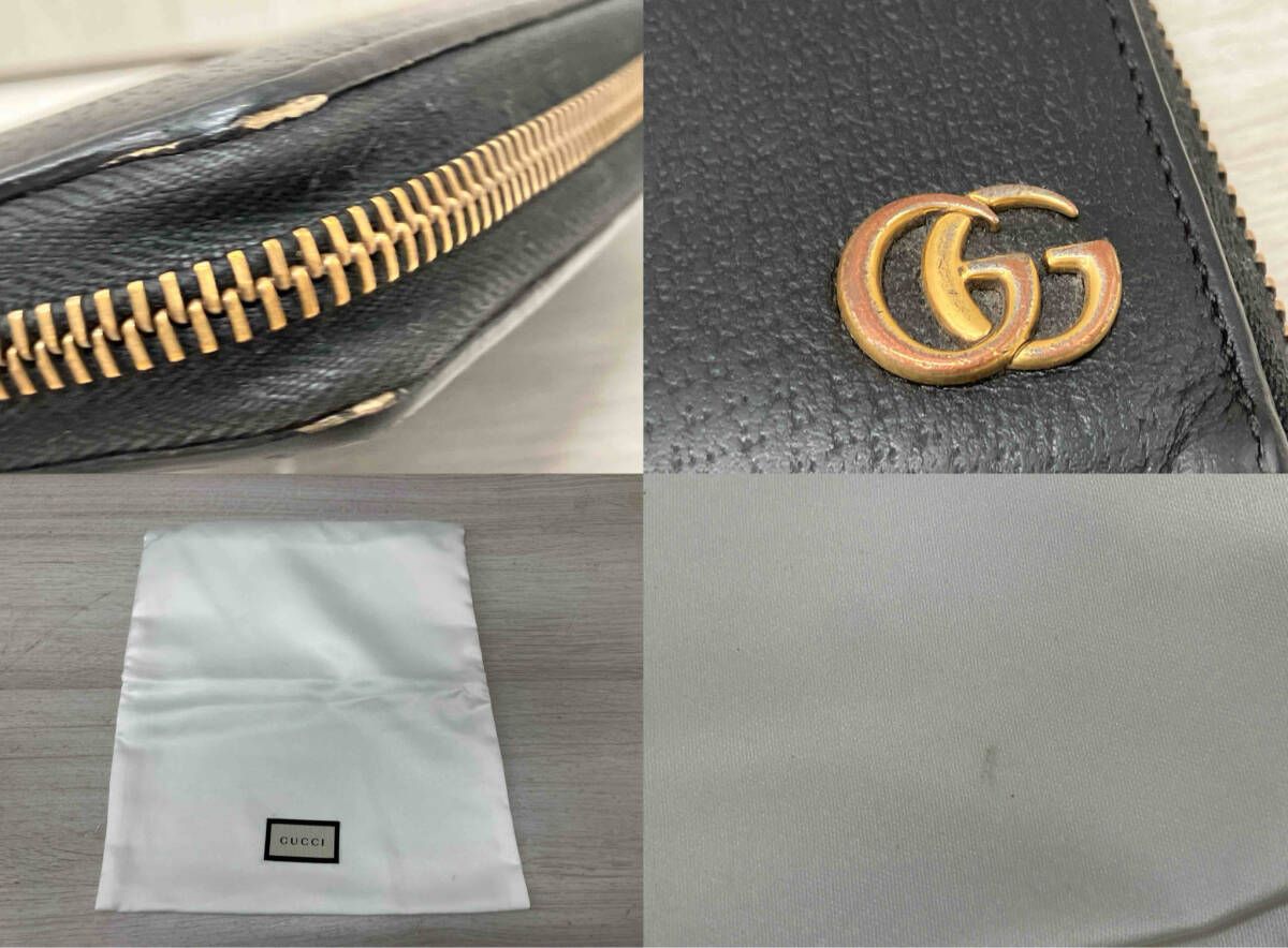 GUCCI 428736.2184 ラウンドファスナー長財布 ブラック - メルカリ