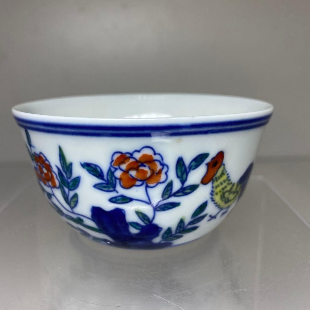 中国美術 大明成化年製チキンカップ 口径8㎝ 東Y7-0303④ - メルカリ