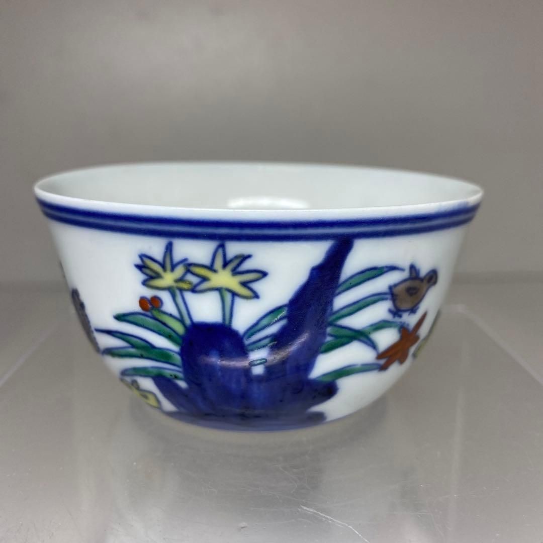 中国美術 大明成化年製チキンカップ 口径8㎝ 東Y7-0303④ - メルカリ