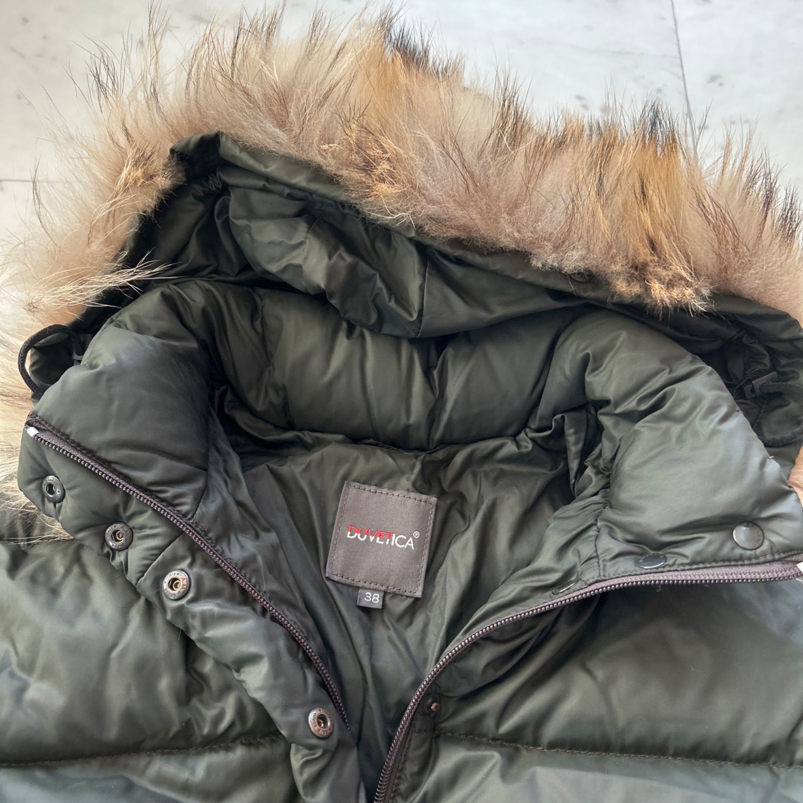 DUVETICA KAPPA ダウンジャケット オリーブ カーキ 38 美品 ダウン