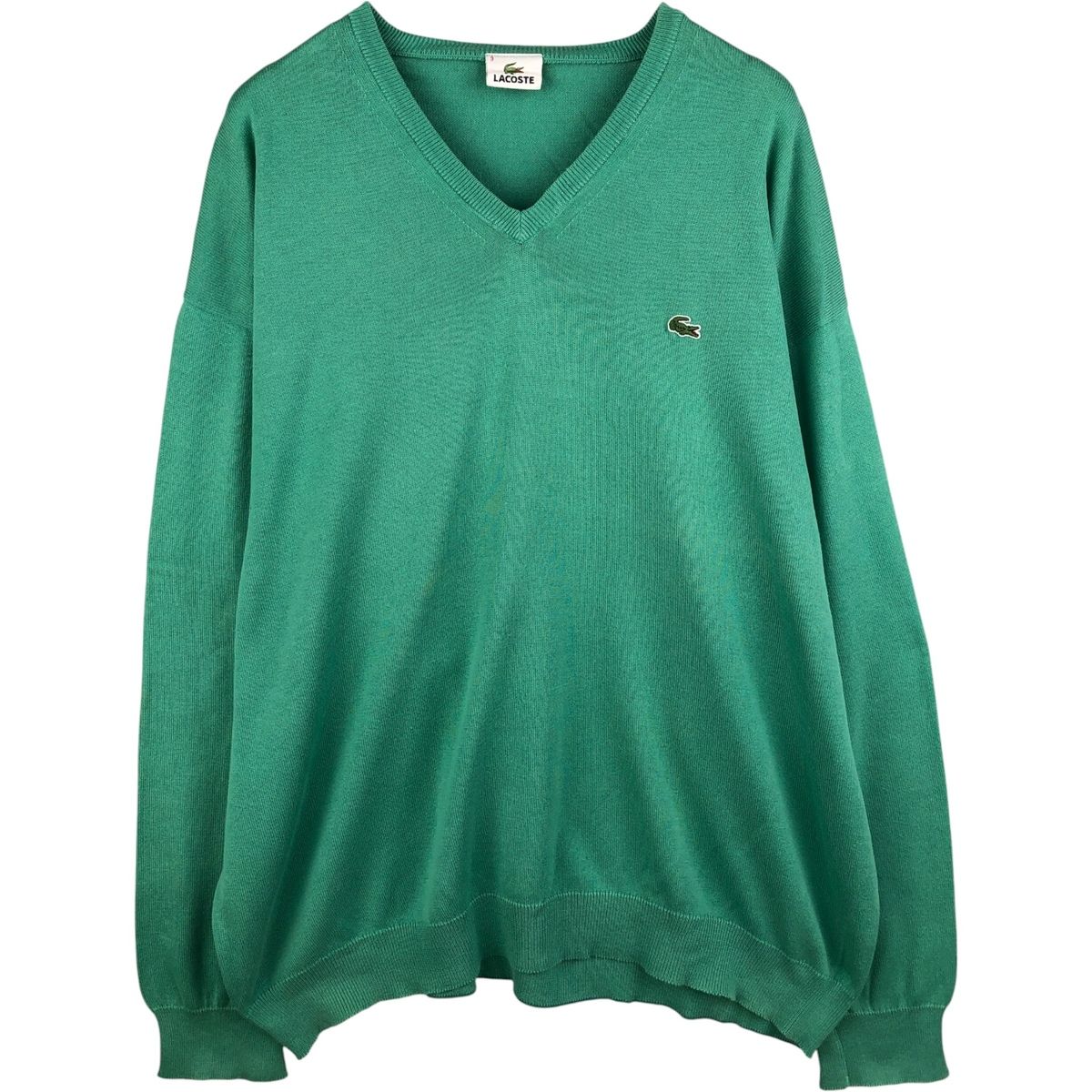 古着 ラコステ LACOSTE Vネック コットンニットセーター メンズXXXL 