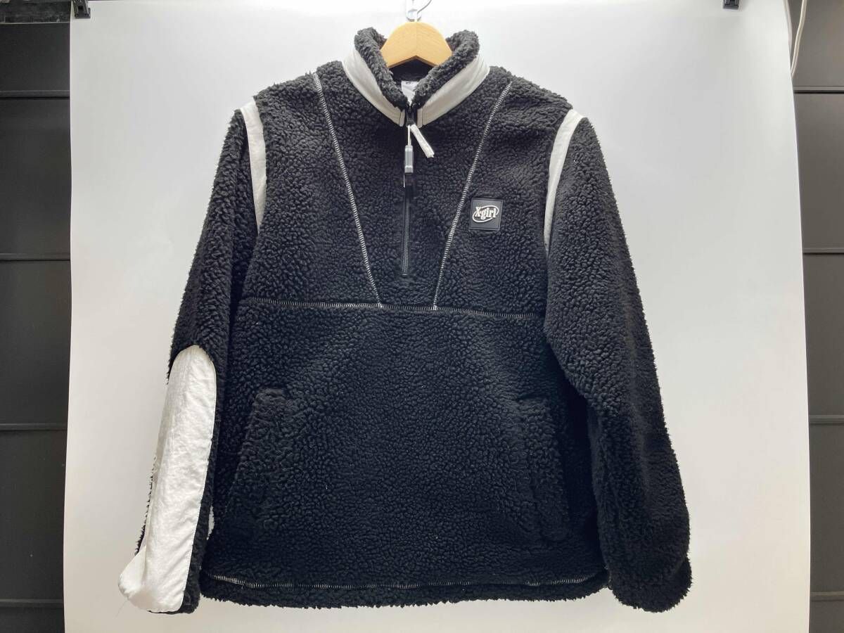 X-girl 2WAY BOA ANORAK 105234021003 エックスガ-ル 2ウェイ ボア アノ-ク ボアジャケット ベスト その他ジャケット ブラック サイズS