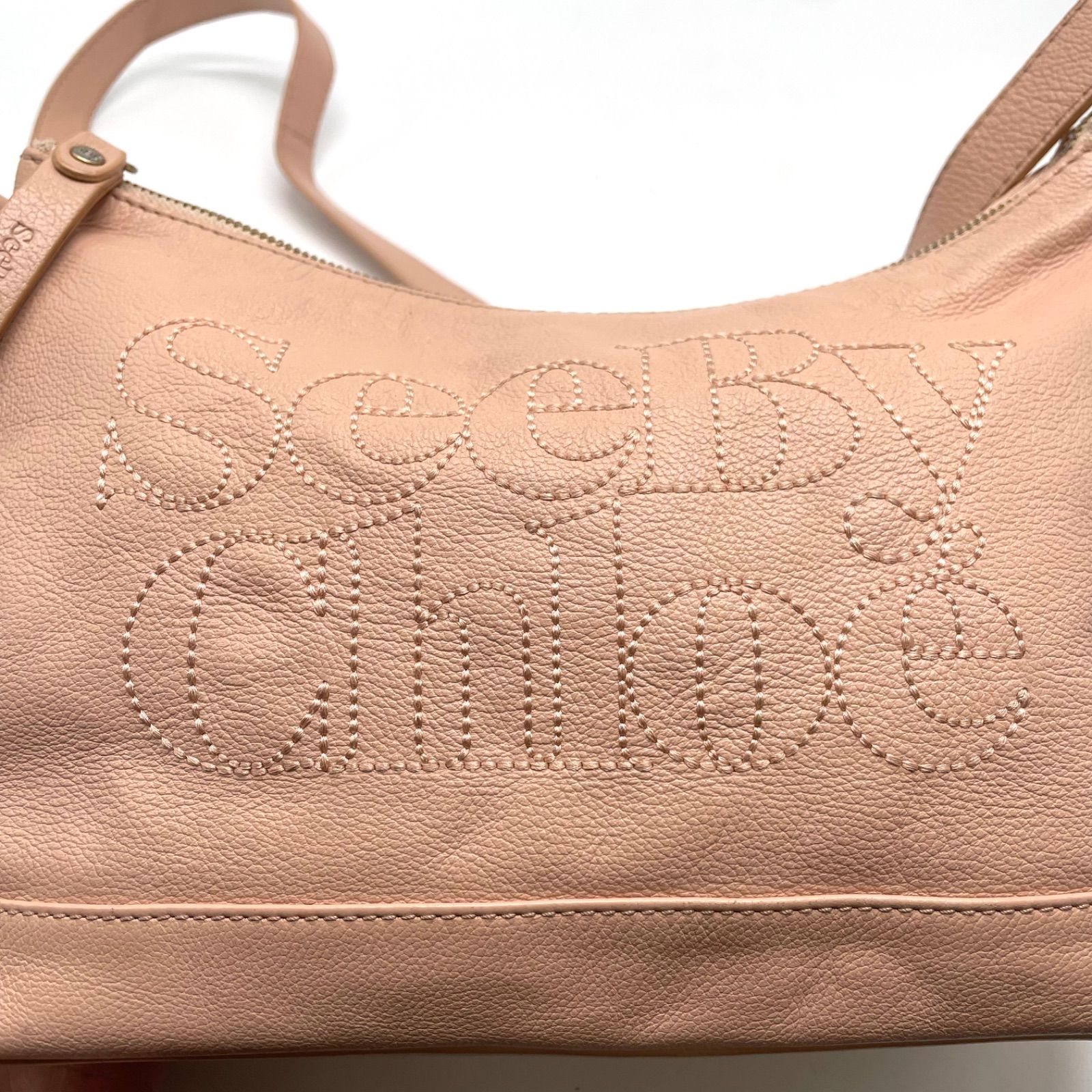 SEE BY CHLOE シーバイクロエ ショルダーバッグ 斜め掛け ロゴモチーフ 