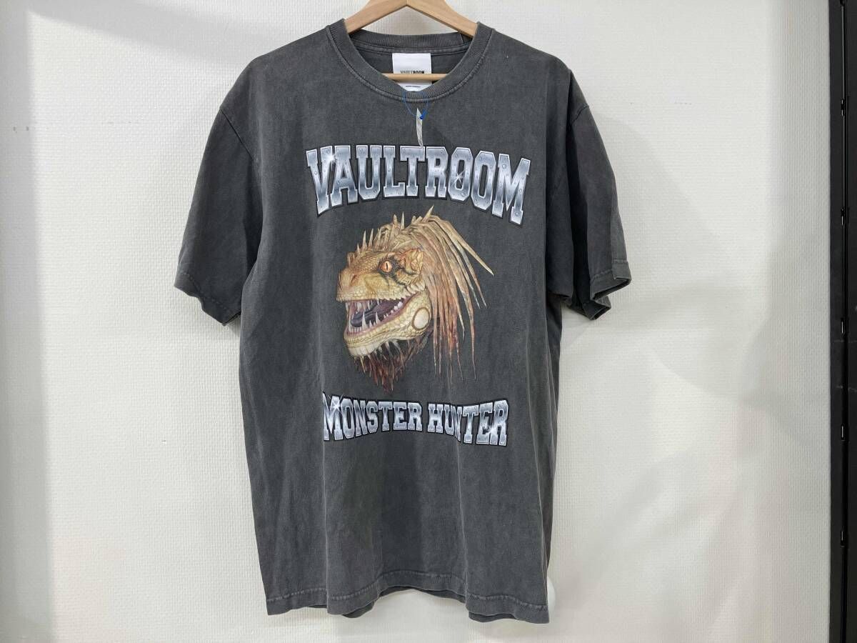 VAULTROOM ボルトルーム GREAT JAGRAS TEE ドスジャグラス 半袖Tシャツ 丸首 クルーネックCHARCOAL グレー 綿 コットン