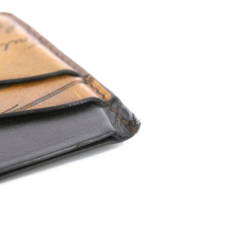 ベルルッティ Berluti カリグラフィ レザー 型押し カードケース パス