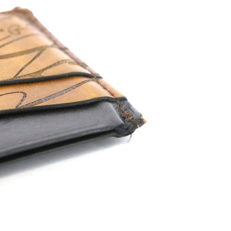 ベルルッティ Berluti カリグラフィ レザー 型押し カードケース パス