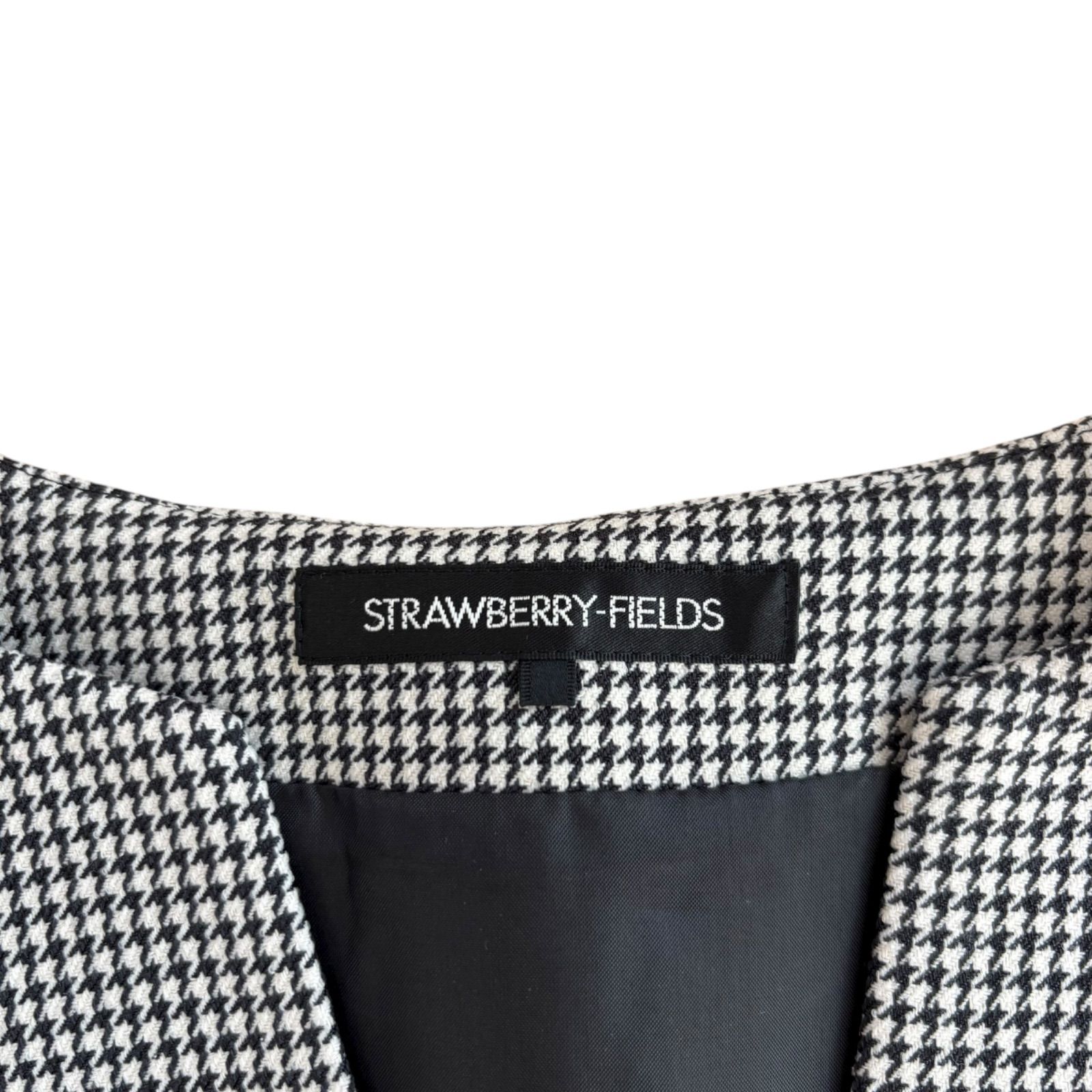Z1586 strawberry fields ストロベリーフィールズ 千鳥格子 キーネック  