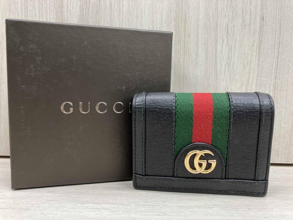 GUCCI シェリー 523155 496334 二つ折り財布 BOX付き